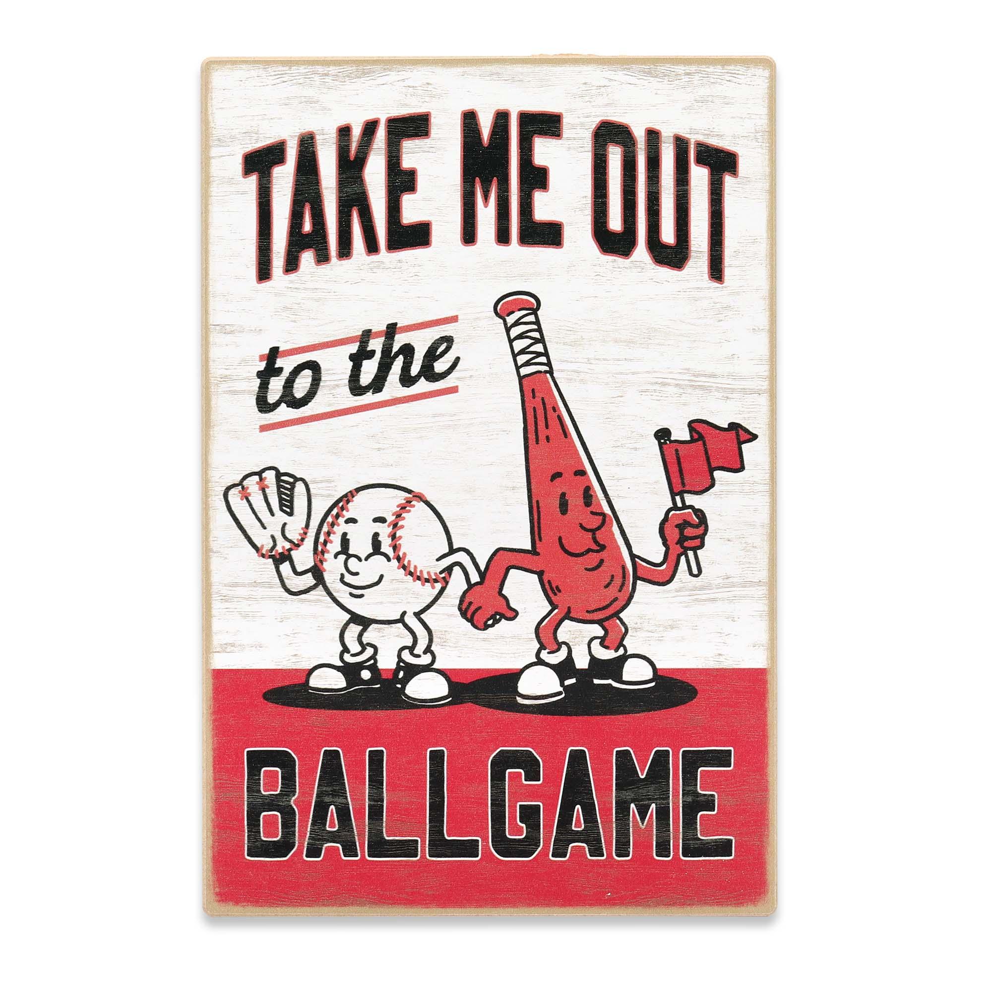 Take Me Out to the Ballgame Baseball Wood Wall Decor Pop Classics